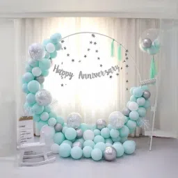White Colour Round Arch Balloon Decoration Stand-31