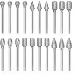 Diamond Drill Bit Set 20Pcs for Stone Carving Rotary Tool Diamond Drill Bit Set 20pcs Rotary Tool Polishing Bits for Stone with 6 Designs Masonry Bits Set-image-92
