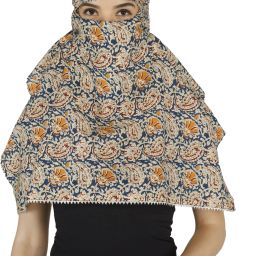 Geometric Print Cotton Blend Women Multicolor Fancy Scarf-17