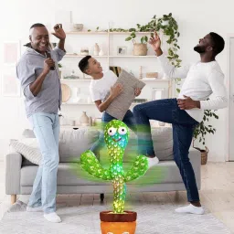 Dancing Talking Cactus Plush Toy, Wriggle, Singing, Repeats What You Say-942-24