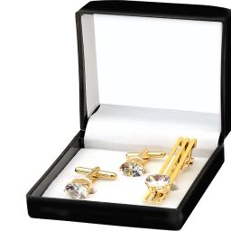 EXOTICA Fashions Metal Cufflink & Tie Pin Set-image-33