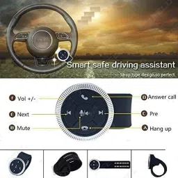 QAWACHH Steering Wheel Controller Universal Button Key Remote, Universal for car Round Multipurpose Controller image 5