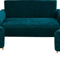 Velvet Plain 3+1+1 Seater Sofa Cover-image-6