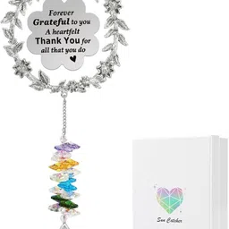 dwiza enterprise Sun Catcher Gift with Engraved Message, Hanging Crystal Ornament for Window Steel Windchime-picture-6