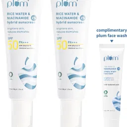 Sunscreen - SPF 50 PA+++ 2% Niacinamide & Rice Water Sunscreen | No White Cast + Free Face Wash-25
