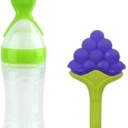 Baby Spoon Feeding Bottle With Fruit Teether for feeding Teether BPA Free- Silicone-12