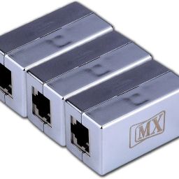 MX STP CAT6 Inline Coupler (Shielded) Inline LAN F/F Extender(Pack of 3) Lan Adapter-9
