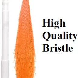 Foldable Plastic Colored Broom, Long Lasting Plastic Broom for Wet and Dry Floor Cleaning (ORANGE) Plastic Wet and Dry Broom-19