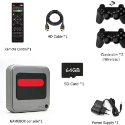 PTCMart all free channel included G7 Retro Video Game Console set box WiFi 4K HD 64 GB 64 GB with Super Mario, Crash, GTA, Zelda, Sonic, Donkey Kong, Street Fighter-10