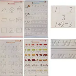 kitty flex Sank Reusable Practice Copybook for Kids - The Print Handwiriting Workbook-Reusable Writing Practice Book ?Four Books with Pen? image 5