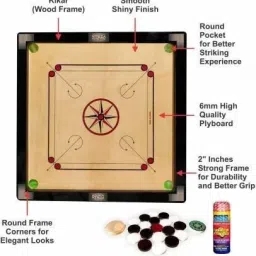 Matte large Carrom Board ,Sheet coins Striker (32 x 32 Inch)# 80 cm Carrom Board-picture-31