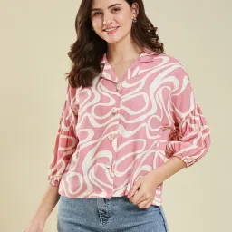 Women Regular Fit Geometric Print Casual Shirt-image-75