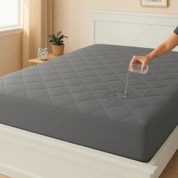 Fitted King Size Breathable, Stretchable, Waterproof Mattress Cover-picture-26
