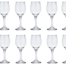 Bottle & 12 Glass Serving Lemon Set, Pink, Clear, Glass - A689 Jug Bottle Glass Set-100