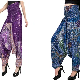 narnari Printed Rayon Women Harem Pants-picture-1