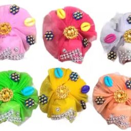 Fancy Pagdi, Mukut, for 1-2 no. Kanha ji, Pack of 6 Pcs, ( size -1-2 no.) Deity Ornament-image-45