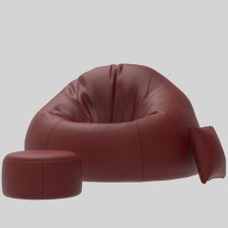flipkart perfect homes 4XL CuddleMist Sofa With Free Cushion and Puffy , Maroon Teardrop Bean BagWith Bean Filling image 2