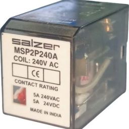 Salzer 8Pin 2C/O 2Pole 240V AC 5Amp (L&T) Make General Purpose Relay-10