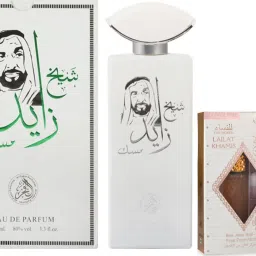 Sheikh Zayed Musk Perfumes 100ML & Lailat Khamis Woman Attar 6ML AQD-image-6