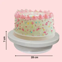 jimshi Cake Decorating Turntable, Rotating Cake Stand for Decorating 11" Cake Spinner Plastic Cake Server image 2