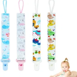 Anti Lost Baby Pacifier Teether Strap Cartoon Clip Durable Safe Outdoor Use 4pcs Soother-13