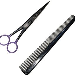 Salon Hair Cutting Hairdressing Scissors Beard Trimming 6" &Hair Cutting CombA Scissors-70