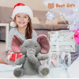 Stuffed Elephant Breathing Interactive Plush Companion Teddy Animal Toy-image-9