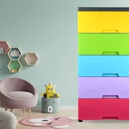 ashlas 5 Layer Chest Of Drawers : Versatile Drawer Storage PP Collapsible Wardrobe image 5