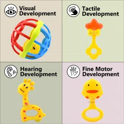 wishkey Set of 8 Pcs with Various Exciting Toys for New Borns & Infants Rattle Rattle image 2