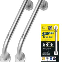 100% Stainless steel 304 heavy duty grab bar for bathroom handrailing and safety handle for elderly - 16 inch - Pack of 2 Shower Grab Bar-7