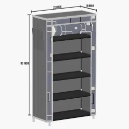 flipkart perfect homes studio 5 Layer Awesome box Print PP Collapsible Wardrobe image 3