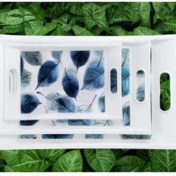 Printed Serving Tray Set Plastic Material BPA Free for Tea,Coffee,Snack, 41 Tray-image-9