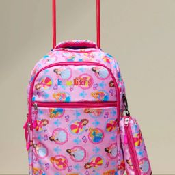 BABY wonder girl School Kids Bag - 18 Inches- Queen Pink School Bag Trolley Bag Waterproof Trolley-image-4