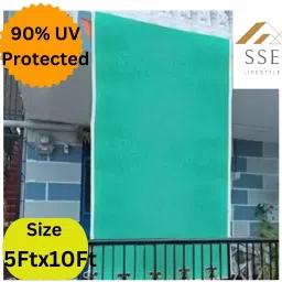 (5Ft'x10Ft') -90% Green Shade Net Green Net For Balcony/Garden Net/Green Net Portable Green House-picture-22