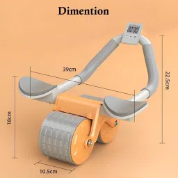 empire mart ABB Roller Wheel Exercise with Elbow Support, Automatic Rebound Abdominal Wheel Ab Exerciser image 2