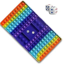 Big Pop Game Fidget Toys, Rainbow Chess Board Push Bubble Popper Fidget Sensory Toys for Parent-Child Time, Interactive Jumbo Stress Relief Fidget Toy-60