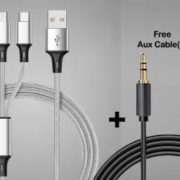 POZUB MultiplePin Fast Charging Cable iOS/Type-C/Android Mobile Data Cable+Aux Cable Charging Pad-image-29