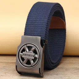 zoro Men Evening, Party, Formal, Casual Blue Canvas Belt-picture-14