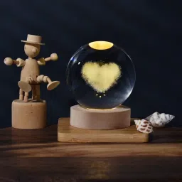 USB Powered 3D Heart Crystal Ball Lamp Wooden Holder Galaxy Ball Light Night Lamp-picture-17