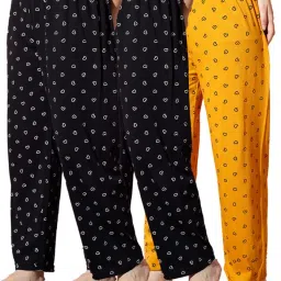 Pack of 3 Cotton Night Dress Pyjama/Pyjami for Women Comfort For M To XL Set Of 3 Women Pyjama-image-18