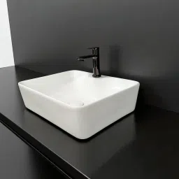 Table Top & Wall Hung Ceramic Wash Basin(MH-White)with Waste Pipe & Coupling set MH(19*14*5)(White-02) Wall Hung Basin-image-54
