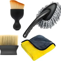 4Pcs Microfiber Car Cleaning Kit for Full Interior and Exterior Car Wash Kit Combo-14