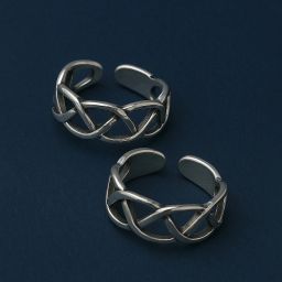 92.5 STERLING SILVER TOE RING FOR WOMEN Silver, Sterling Silver Silver, Sterling Silver Plated Toe Ring-image-80