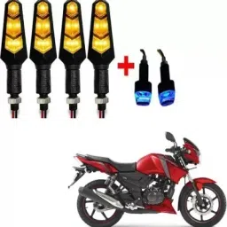 Front, Rear LED Indicator Light for TVS Apache RTR 160, Universal For Bike-13