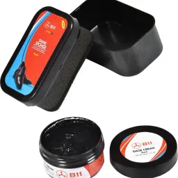 B11 Black Shiner with Black Polish Cream for leather/formal shoe Shiner Shoe Care Kit-image-69