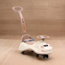 Beetle Swing Car Rider With Parental Handle with Steering Music and Lights Rideons & Wagons Non Battery Operated Ride On-22
