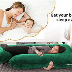 Polyester Fibre Solid Pregnancy Pillow Pack of 1-image-63