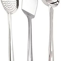 Stainless Steel Cooking And Serving Spoon Ladle Set, 3-Pieces Kitchen Tool Set Disposable Stainless Steel Serving Spoon-38