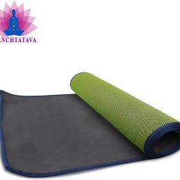 Acupressure green yoga mat with Blue Border Green 6 mm Yoga Mat-image-74