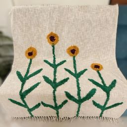 Tufted Sunflower Sofa Throw Natural Throw for Living Room Bedroom Sofa Couch Sofa Fabric-image-38